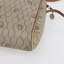 Christian Dior Honeycomb Canvas Shoulder Bag PVC Beige Gold Auth ki6153-15