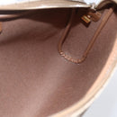 Christian Dior Honeycomb Canvas Shoulder Bag PVC Beige Gold Auth ki6153-18