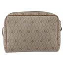 Christian Dior Honeycomb Canvas Shoulder Bag PVC Beige Gold Auth ki6153-2