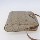 Christian Dior Honeycomb Canvas Shoulder Bag PVC Beige Gold Auth ki6153-4