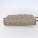 Christian Dior Honeycomb Canvas Shoulder Bag PVC Beige Gold Auth ki6153-5