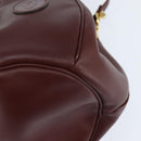 CARTIER Must Line Shoulder Bag Leather Bordeaux Gold Auth ki6154-13