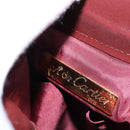 CARTIER Must Line Shoulder Bag Leather Bordeaux Gold Auth ki6154-14