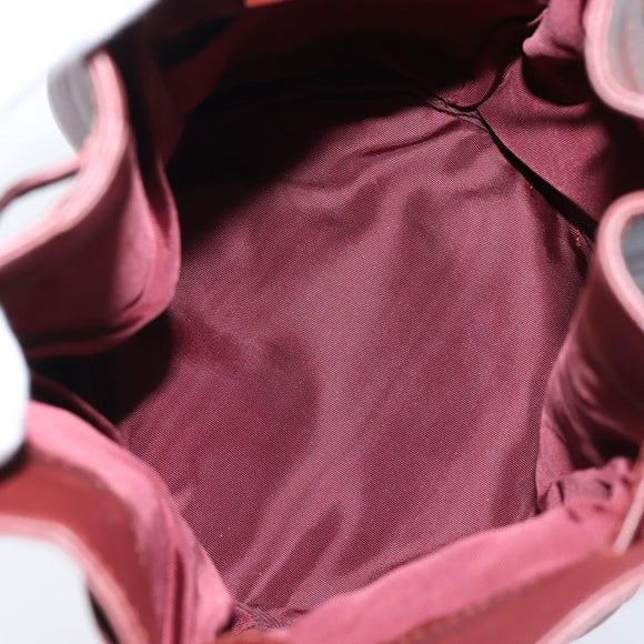 CARTIER Must Line Shoulder Bag Leather Bordeaux Gold Auth ki6154