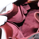 CARTIER Must Line Shoulder Bag Leather Bordeaux Gold Auth ki6154-17