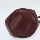 CARTIER Must Line Shoulder Bag Leather Bordeaux Gold Auth ki6154-9