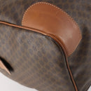 CELINE Macadam Canvas Boston Bag PVC Brown Gold Auth ki6155-13