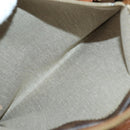 CELINE Macadam Canvas Boston Bag PVC Brown Gold Auth ki6155-24