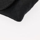 CHANEL Matelasse Chain Shoulder Bag Satin Black Gold CC Auth ki6158-9