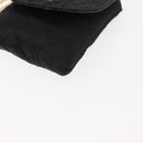 CHANEL Matelasse Chain Shoulder Bag Satin Black Gold CC Auth ki6158-14