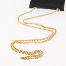 CHANEL Matelasse Chain Shoulder Bag Satin Black Gold CC Auth ki6158-7