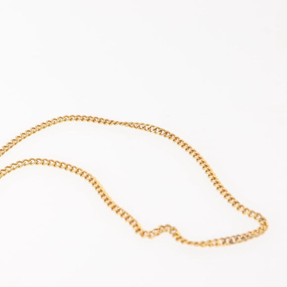 CHANEL Matelasse Chain Shoulder Bag Satin Black Gold CC Auth ki6158