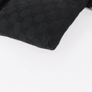 GUCCI GG Canvas Waist bag Black Silver 28566 Auth ki6159-11