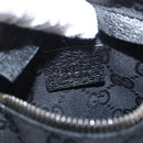 GUCCI GG Canvas Waist bag Black Silver 28566 Auth ki6159-17