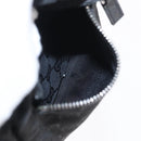 GUCCI GG Canvas Waist bag Black Silver 28566 Auth ki6159-18