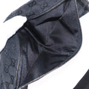 GUCCI GG Canvas Waist bag Black Silver 28566 Auth ki6159-22