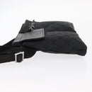 GUCCI GG Canvas Waist bag Black Silver 28566 Auth ki6159-5
