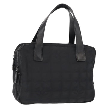 CHANEL New Travel Line Hand Bag Nylon Black CC Auth ki6162