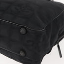 CHANEL New Travel Line Hand Bag Nylon Black CC Auth ki6162-17