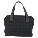 CHANEL New Travel Line Hand Bag Nylon Black CC Auth ki6162-2