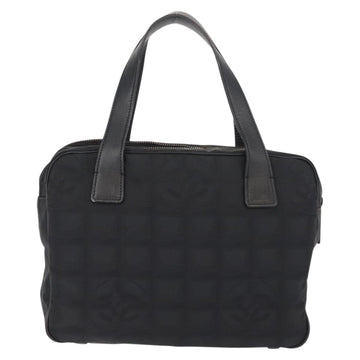 CHANEL New Travel Line Hand Bag Nylon Black CC Auth ki6162 - 0