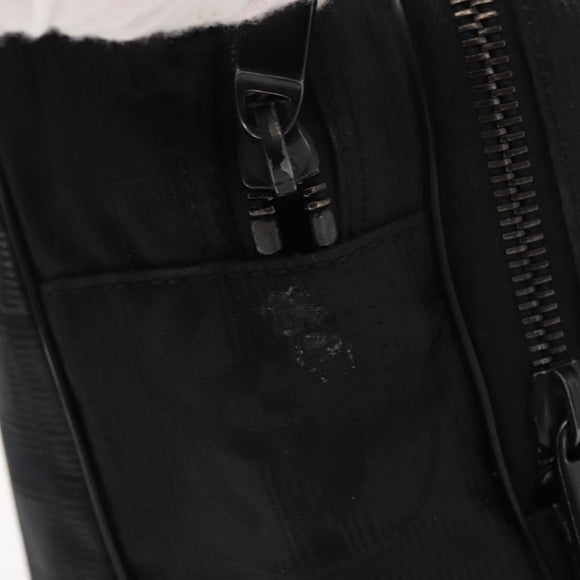 CHANEL New Travel Line Hand Bag Nylon Black CC Auth ki6162