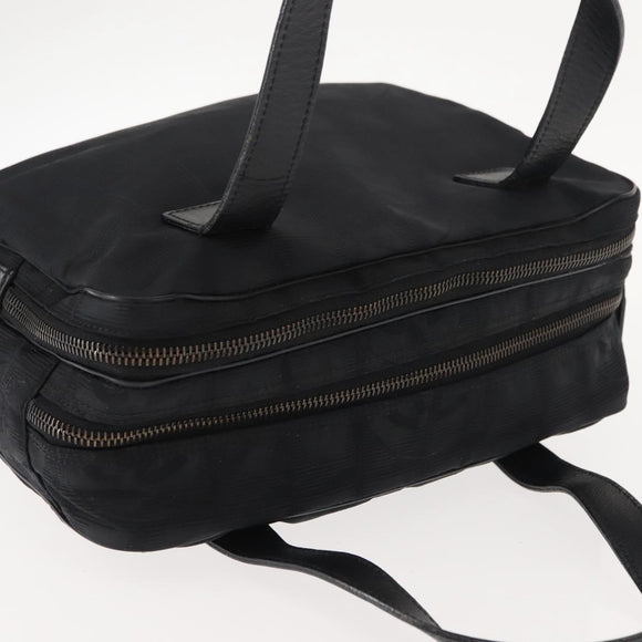 CHANEL New Travel Line Hand Bag Nylon Black CC Auth ki6162