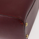CARTIER Must Line Shoulder Bag Leather Bordeaux Gold Auth ki6163-15
