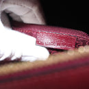 CARTIER Must Line Shoulder Bag Leather Bordeaux Gold Auth ki6163-12