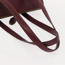 CARTIER Must Line Shoulder Bag Leather Bordeaux Gold Auth ki6163-8