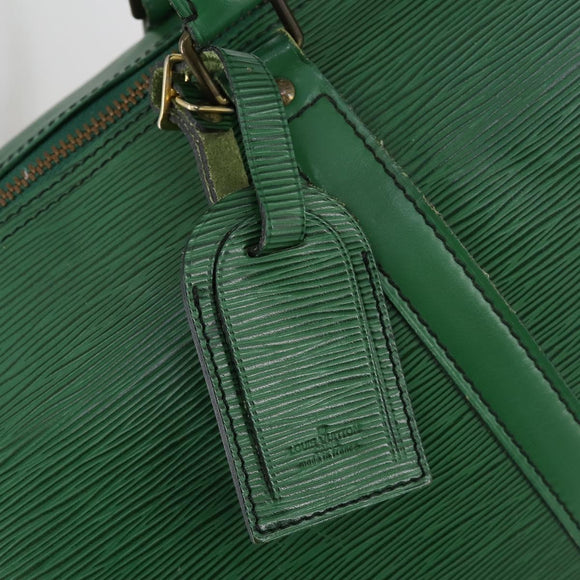 LOUIS VUITTON Epi Keepall 50 Boston Bag Green M42964 LV Auth ki6165