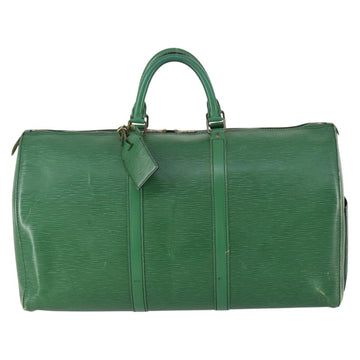 LOUIS VUITTON Epi Keepall 50 Boston Bag Green M42964 LV Auth ki6165 - 0