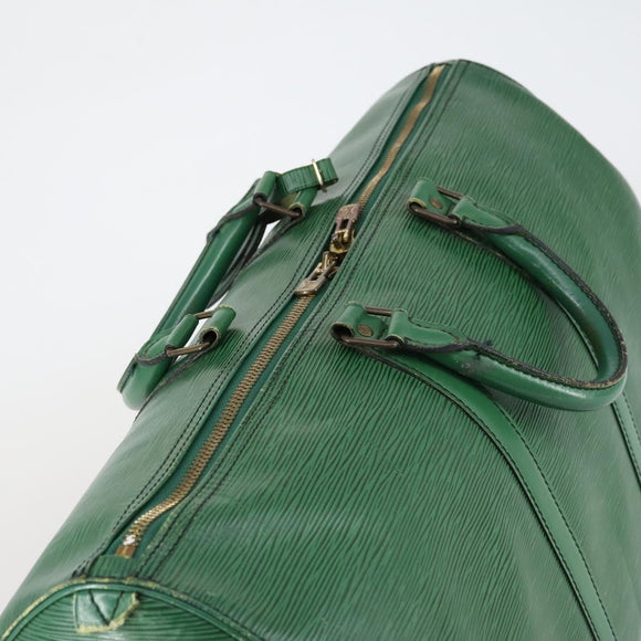 LOUIS VUITTON Epi Keepall 50 Boston Bag Green M42964 LV Auth ki6165