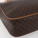 CELINE Macadam Canvas Hand Bag PVC Leather Brown Gold Auth ki6170-14