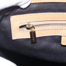 CELINE Macadam Canvas Hand Bag PVC Leather Brown Gold Auth ki6170-18