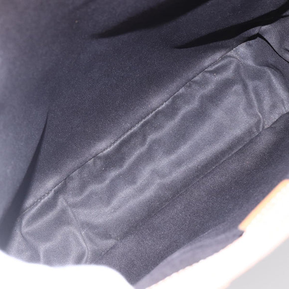 CELINE Macadam Canvas Hand Bag PVC Leather Brown Gold Auth ki6170