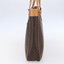 CELINE Macadam Canvas Hand Bag PVC Leather Brown Gold Auth ki6170-4