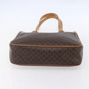 CELINE Macadam Canvas Hand Bag PVC Leather Brown Gold Auth ki6170-5