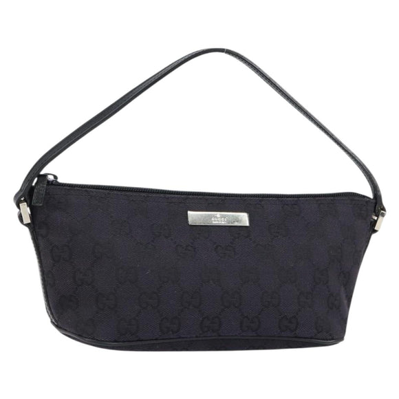 GUCCI GG Canvas Accessory Pouch Black 039 1103 2123 Auth ki6171