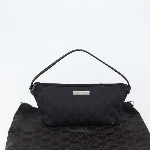 GUCCI GG Canvas Accessory Pouch Black 039 1103 2123 Auth ki6171
