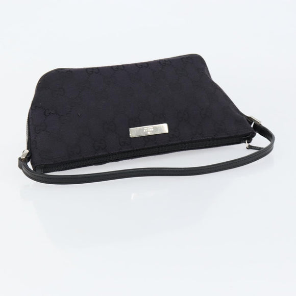 GUCCI GG Canvas Accessory Pouch Black 039 1103 2123 Auth ki6171