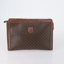 CELINE Macadam Canvas Shoulder Bag PVC Leather 5 Set Brown Beige Auth ki6173-2