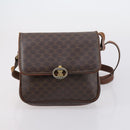 CELINE Macadam Canvas Shoulder Bag PVC Leather 5 Set Brown Beige Auth ki6173-22