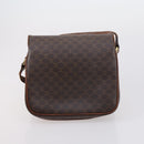 CELINE Macadam Canvas Shoulder Bag PVC Leather 5 Set Brown Beige Auth ki6173-23