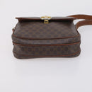 CELINE Macadam Canvas Shoulder Bag PVC Leather 5 Set Brown Beige Auth ki6173-25