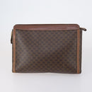 CELINE Macadam Canvas Shoulder Bag PVC Leather 5 Set Brown Beige Auth ki6173-3