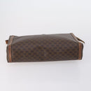 CELINE Macadam Canvas Shoulder Bag PVC Leather 5 Set Brown Beige Auth ki6173-5