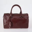 CARTIER Must Line Boston Bag Leather 3 Set Bordeaux Auth ki6175-10