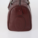 CARTIER Must Line Boston Bag Leather 3 Set Bordeaux Auth ki6175-12