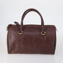 CARTIER Must Line Boston Bag Leather 3 Set Bordeaux Auth ki6175-2